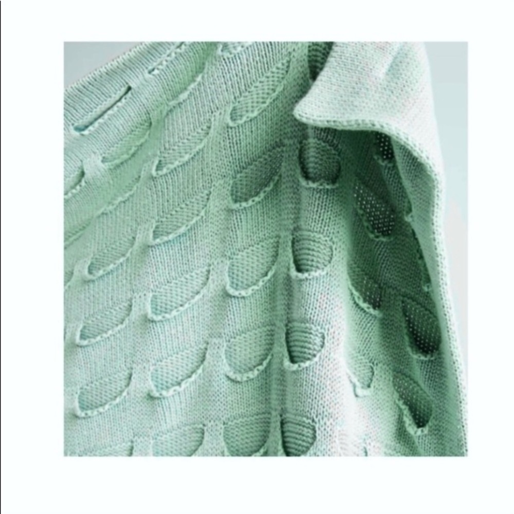 Anthropologie Narissa Throw Blanket Green - Picture 2 of 16
